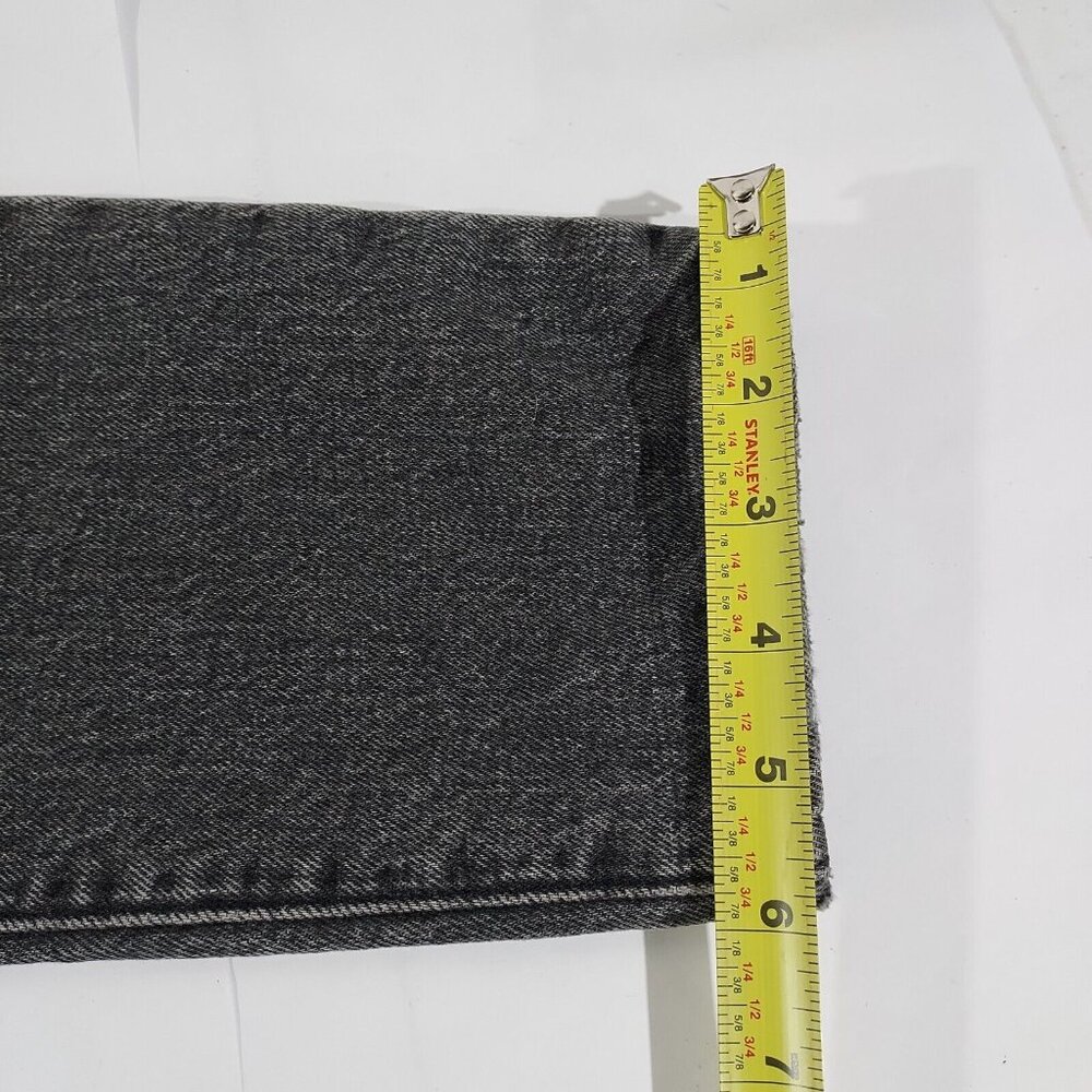 Levis 501 Jeans Button Fly 28"w 27.5"L Washed Black Denim Cotton Brass Rivited - Picture 10 of 16